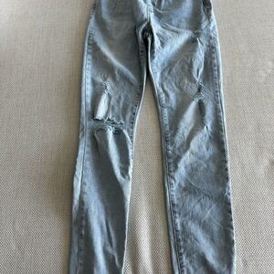 Light Blue Distressed Women's Jeans